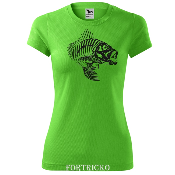 Dámske rybárske tričko K3 1 Damske fantasy kostra 3 F