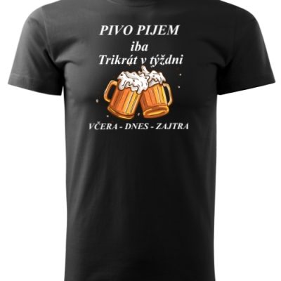 Tricko s potlacou tri krat F